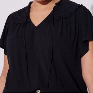 Torrid Black Ruffle Top - 3X - NWT